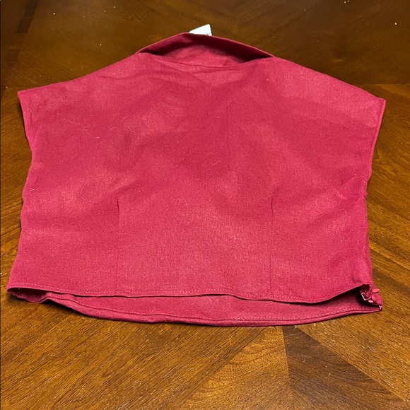 Zara Burgundy Button-Up Shirt - Picture 8 of 10